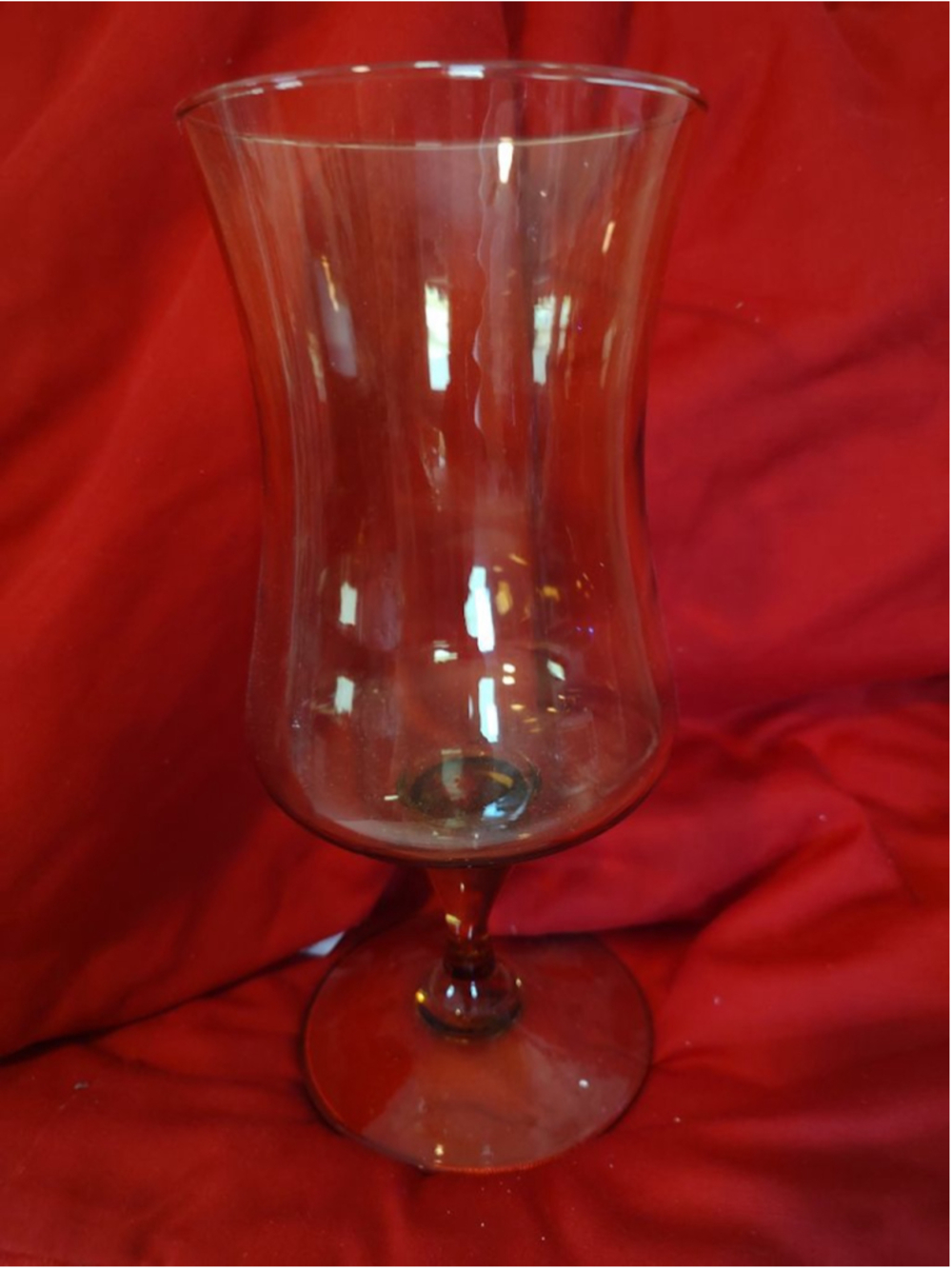Home Goods Amber Hurricane Glass